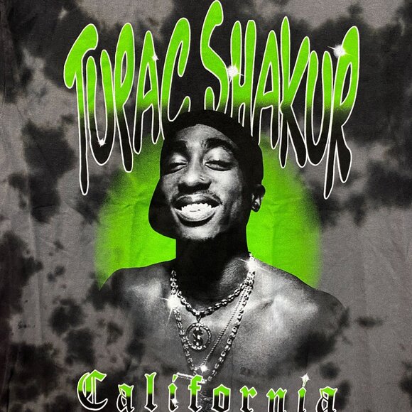2Pac Tupac Shakur California Love Hip-Hop Tie-Dye T-Shirt Small - Picture 2 of 4